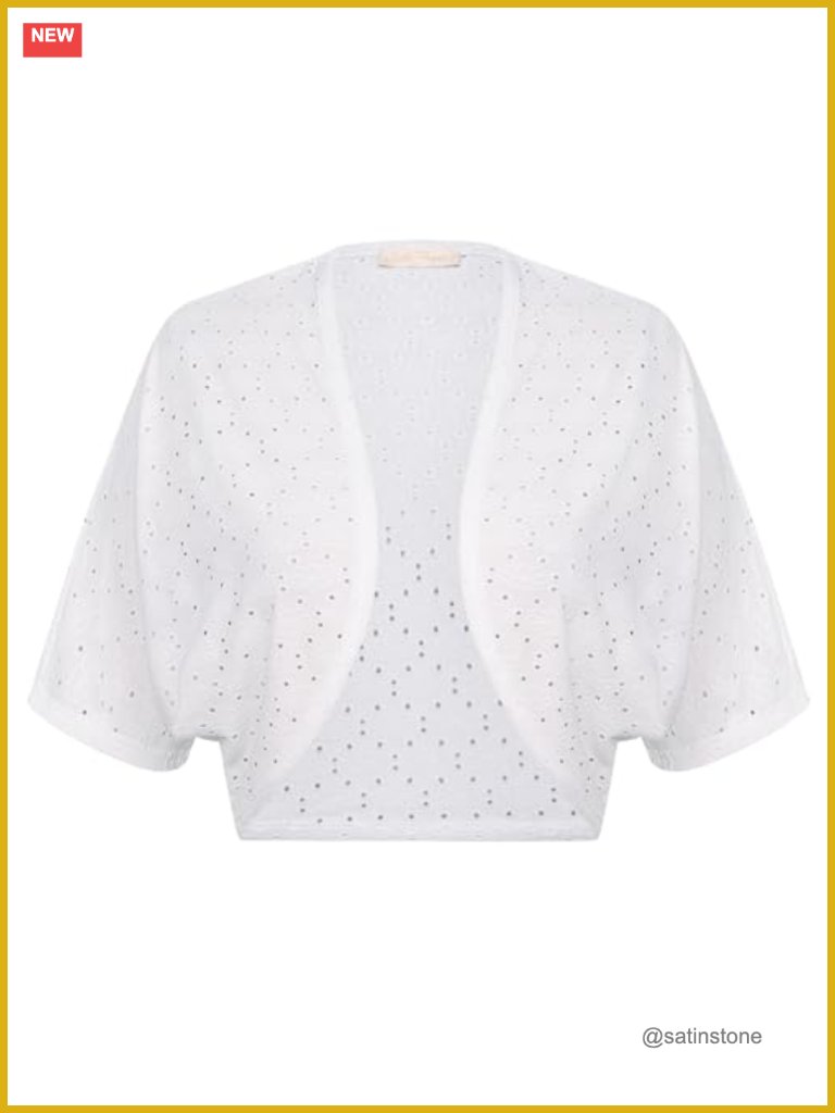 Open Front Bolero Shrug Batwing Short Sleeve Cropped Cardigan Lightweight